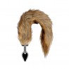 OUCH! FOX TAIL WITH METAL BUTT PLUG BROWN