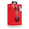 OUCH! FURRY METAL HAND CUFFS RED