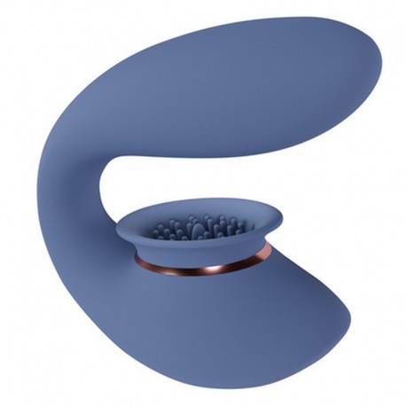 TWITCH 3 VIBRATEUR ET ASPIRATEUR RECHARGEABLE BLEU/GRIS INNOVATION