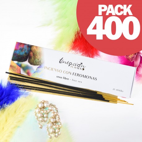 PACK DE 400 INCENSOS COM FEROMONAS AROMA SEXO LIVRE TENTACI&Oacute;N PLAY SEX