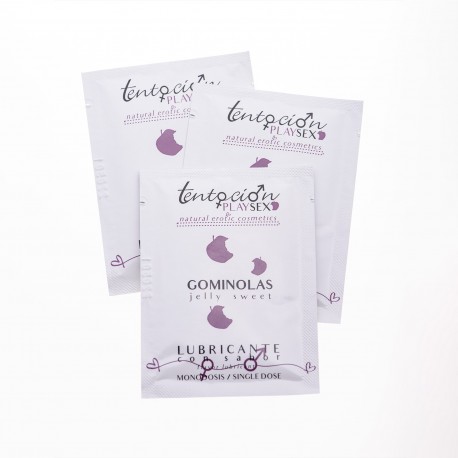 20 DOSES UNIQUES DE GOMME LUBRIFIANTE AROMATIS&Eacute;E 5ML TENTACI&Oacute;N PLAY SEX