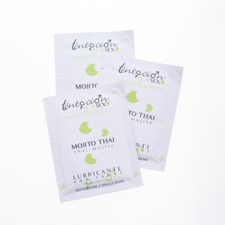 20 DOSES UNIQUES DE LUBRIFIANT AROMATIS&Eacute; AU MOJITO THA&Iuml; 5ML TENTACI&Oacute;N PLAY SEX
