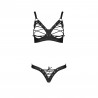 CONJUNTO DE 2 PE&Ccedil;AS CELIN BIKINI PRETO TAMANHO QUEEN PASSION
