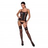 PASSION MALWIA CORSET AND THONG BLACK 
