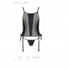 PASSION MALWIA CORSET AND THONG BLACK 