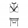 PASSION DEVIL COLLECTION SHELLY 4 PIECE SET BLACK