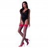 PASSION GOLD COLLECTION STOCKINGS ST120 SILVER-RED (20 DEN)