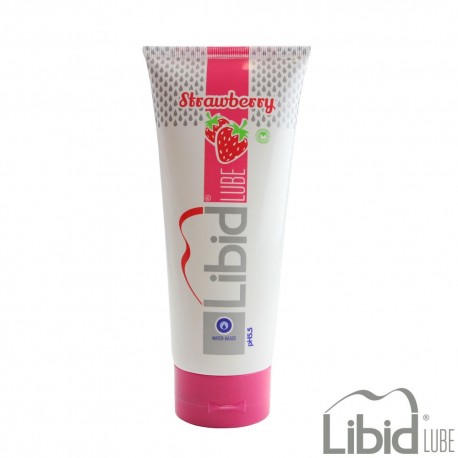 LUBRIFIANT &Agrave; BASE D'EAU AU AR&Ocirc;ME DE FRAISE LIBID LUBE 200ML