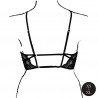 LE D&Eacute;SIR OPEN CUP TRIANGLE BRA WITH LACE AND ADJUSTABLE SLIDERS BLACK