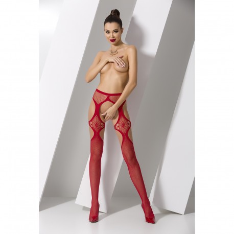 PASSION EROTIC LINE STOCKINGS S023 RED