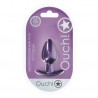 OUCH! SMOOTH SILICONE ANAL PLUG MEDIUM 3,1 /7,9 CM METALLIC PURPLE