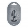 PLUG ANAL SMOOTH SILICONE LARGE 3,5 /8,9 CM GUN METAL OUCH!