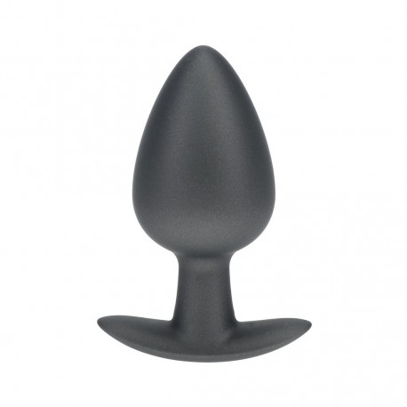 PLUG ANAL SMOOTH SILICONE LARGE 3,5 /8,9 CM GUN METAL OUCH!
