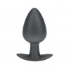 OUCH! SMOOTH SILICONE ANAL PLUG LARGE 3,5 /8,9 CM GUN METAL