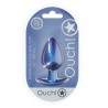 PLUG ANAL SMOOTH SILICONE LARGE 3,5 /8,9 CM METALLIC BLUE OUCH!