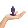 PLUG ANAL SMOOTH SILICONE LARGE 3,5 /8,9 CM METALLIC PURPLE OUCH!