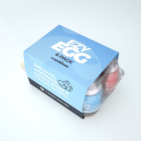BO&Icirc;TE DE 6 OEUFS MASTURBATEURS EZY EGG CRUSHIOUS