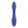 DILDO DE VIDRIO DAZZLING CRYSTAL 2 AZUL SATISFYER