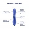 DILDO DE VIDRIO DAZZLING CRYSTAL 2 AZUL SATISFYER