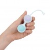 LOVELINE VIBRATING AND 5 WEIGHT INTERCHANGEABLE KEGEL KIT PURPLE
