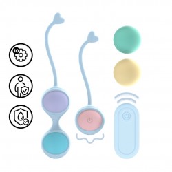 LOVELINE VIBRATING AND 5 WEIGHT INTERCHANGEABLE KEGEL KIT PURPLE