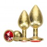 OUCH! MILAN COLLECTION METAL ANAL PLUG SET OF 3 PIECES GOLD