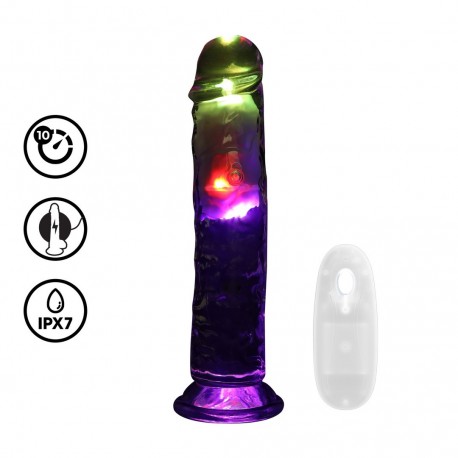REALROCK LED VIBRATING STRAIGHT COCK 8 /20 CM 