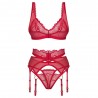 CONJUNTO DE 3 PIEZAS CUPIDE DESIR ROJO OBSESSIVE
