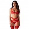 CONJUNTO DE 3 PIEZAS CUPIDE DESIR ROJO OBSESSIVE