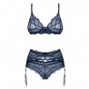 CONJUNTO DE 3 PE&Ccedil;AS NIGHTLY AZUL OBSESSIVE