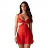 OBSESSIVE CHEMISE AND THONG CUPIDE DESIR RED