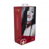 COLEIRA COM TRELA MILAN COLLECTION PRETO/VERMELHO OUCH!