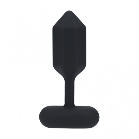 LEVELZ HEXAGONAL VIBRATING SILICONE ANAL PLUG L BLACK 