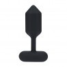 LEVELZ HEXAGONAL VIBRATING SILICONE ANAL PLUG L BLACK 