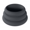 CONJUNTO DE 3 AN&Eacute;IS EM SILICONE PARA O P&Eacute;NIS WIDE O S/M/L PRETO LEVELZ