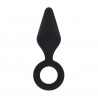 LEVELZ SILICONE ANAL PLUG WITH HANDLE M BLACK 