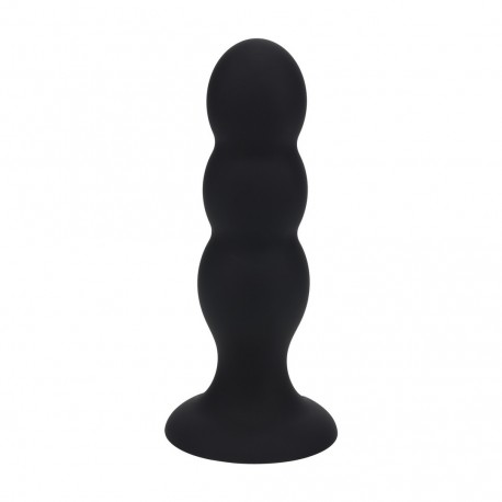 LEVELZ TRI RATTLE L LIQUID SILICONE ANAL PLUG L BLACK