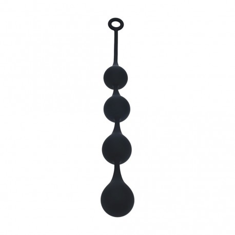 BOLAS ANAIS DE SILICONE EM FORMA DE GOTA DE &Agrave;GUA XL 50MM PRETAS LEVELZ