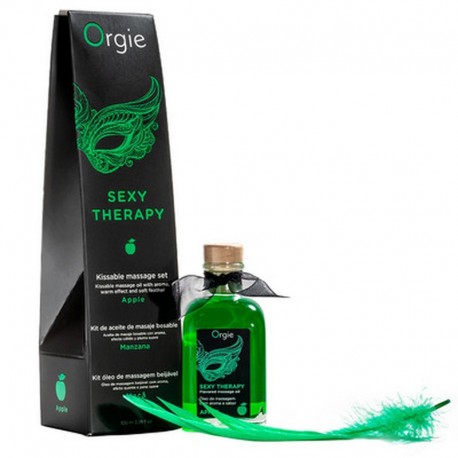 KIT DE MASAJE LIPS SEXY THERAPY DE MANZANA 100ML ORGIE