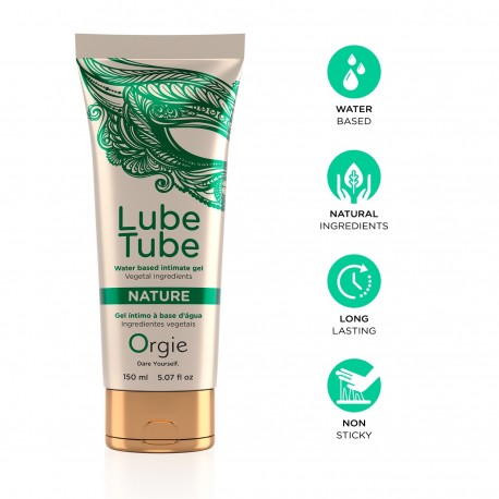 LUBRIFICANTE &Agrave; BASE DE &Aacute;GUA NATURE LUBE TUBE 150ML ORGIE