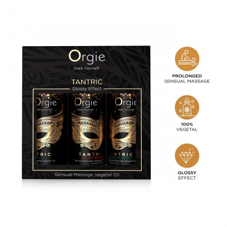 CONJUNTO DE &Oacute;LEOS DE MASSAGEM TANTRIC SENSUAL MINI SIZE 3X30ML ORGIE