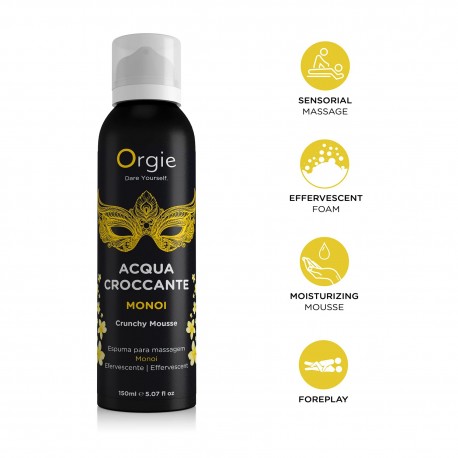 ESPUMA DE MASSAGEM CRACKELING ACQUA CROCCANTE MON&Ouml;I 150ML ORGIE