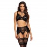 CONJUNTO DE 3 PE&Ccedil;AS NOIR FANTASY SET BEAUTY NIGHT FASHION PRETO
