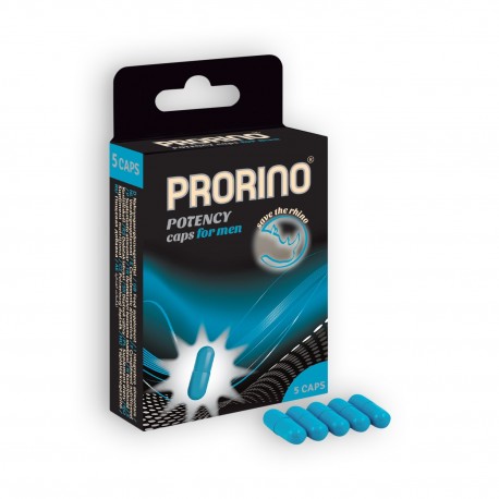 C&Aacute;PSULAS ESTIMULANTES PRORINO POTENCY CAPS PARA HOMEM 5 C&Aacute;PSULAS
