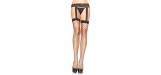 FENCE NET PANTYHOSE WITH LACE GARTER BELT