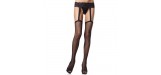 FISHNET PANTYHOSE WITH LACE GARTER BELT