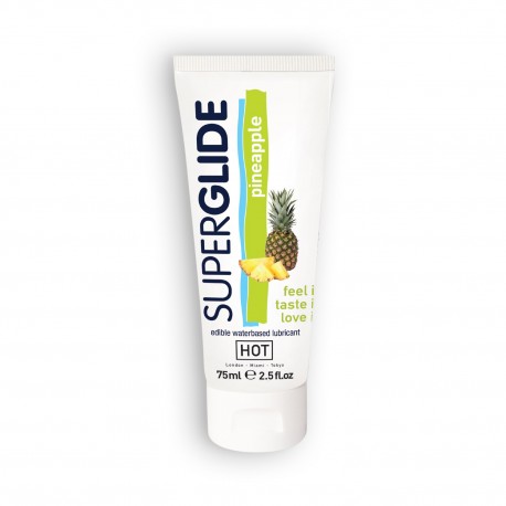 HOT SUPERGLIDE EDIBLE LUBRICANT PINEAPPLE 75ML