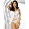 OBSESSIVE MADAME BABYDOLL AND THONG WHITE