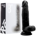 DILDO REALÍSTICO COM TESTÍCULOS REALROCK 8” PRETO