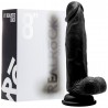 REALROCK 8&rdquo; REALISTIC DILDO WITH BALLS BLACK